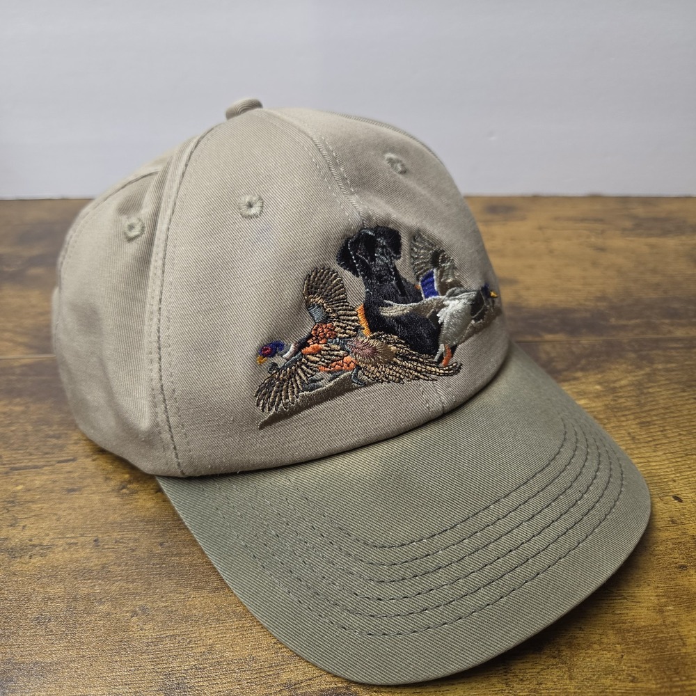 Vintage K-Products Black Lab Hunting Dog Pheasant Mallard Duck Hat Snapback Cap